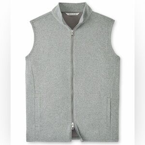 Peter Millar Gale Gray Crown Sweater Fleece Vest MS25K61 Full-Zip